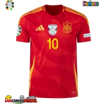 Camisa de Futebol Espanha Dani Olmo #10 Equipamento Principal Europeu 2024 Manga Curta